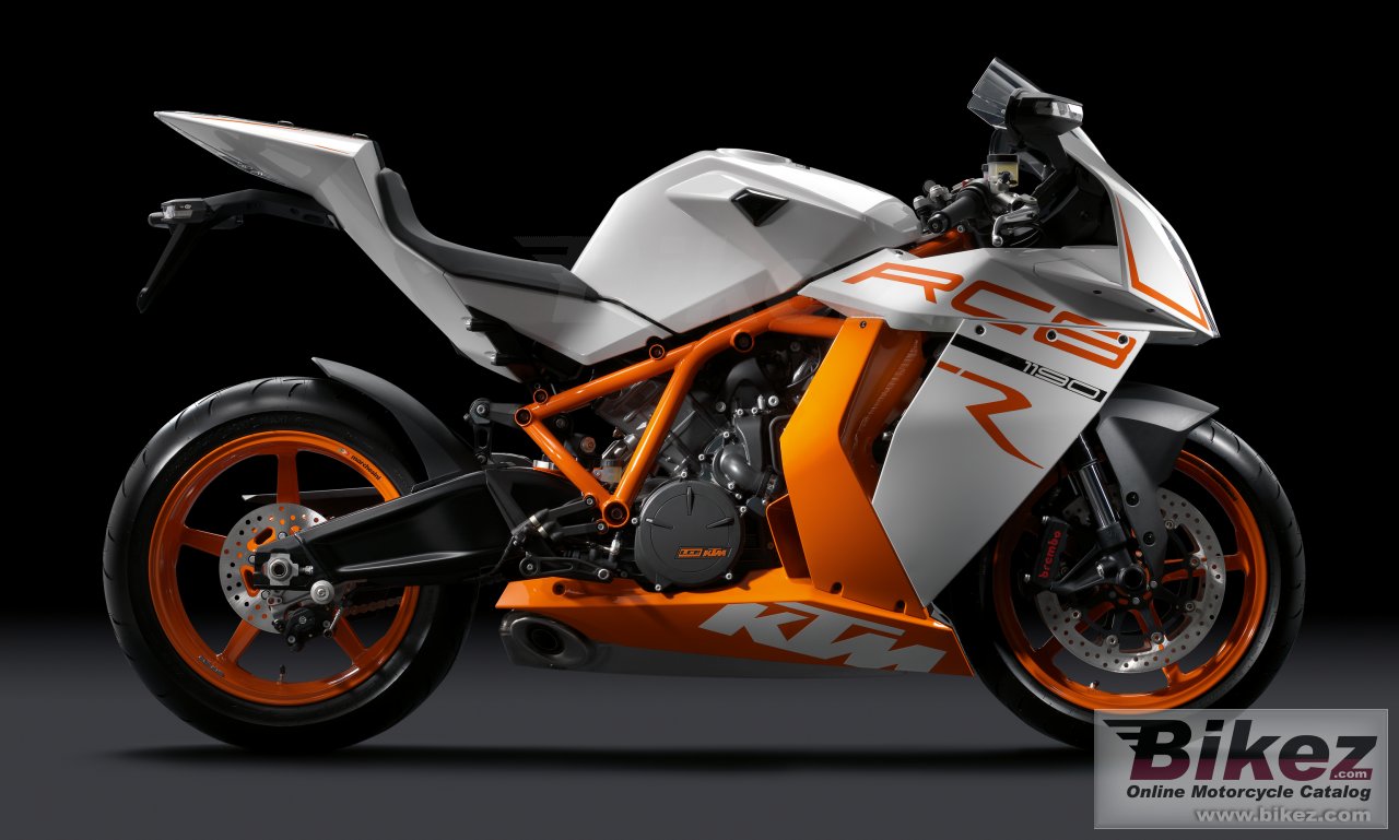 Big KTM 1190 rc8 r picture and wallpaper from Bikez.com